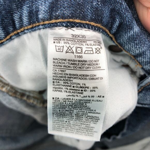 Old Navy (32x30) Womens Blue Slim Skinny Jeans Distressed Mid Rise Denim - Picture 9 of 9